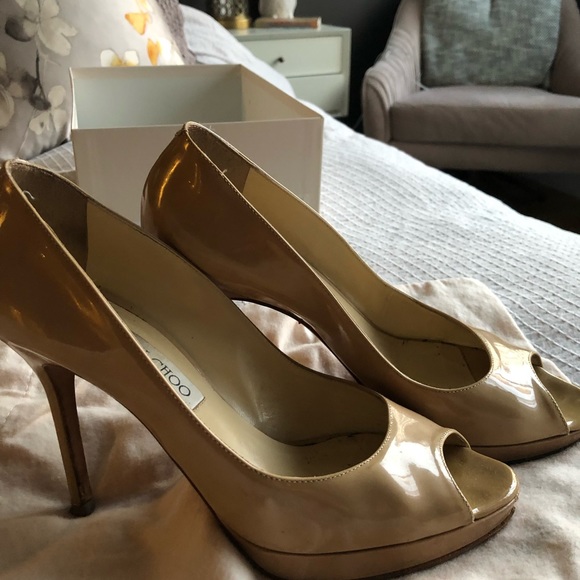 Jimmy Choo Luna Nude Pumps Size 39 - Picture 2 of 3